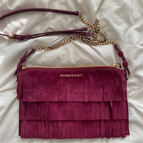 burberry peyton crossbody fringe|Burberry Peyton Fringe Suede Crossbody Bag Euc .